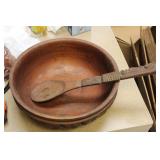 Carved Bowl by Hecho Amano and Ladel