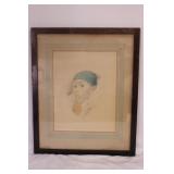 An Antique Hand Pencil Signed Etching