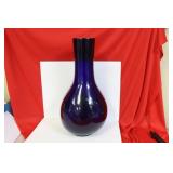 A Chinese Peking Glass Cobalt Blue Monochrome Vase