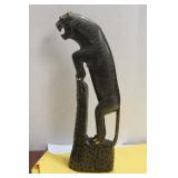 An Antique/Vintage Horn Carving of a Tiger