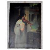 Antique Dated 1939 Oil on Canvas of Nun