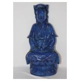 A Chinese Cobalt Blue Vintage Porcelain Kwan Yin