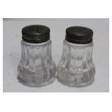 Two Glass Salt and Pepper Shakers