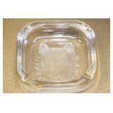 Marked 'Serves' France Crystal Ashtray