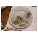 Antique Kutani Porcelain Plate of Mount Fuji