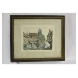 A Handcolored Etching on Nurnberg