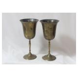 Lot of Two Brass Stem Cups