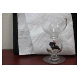 A Bimini Rooster Glass Goblet