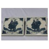 Lot of Two Delft Tile Coasters