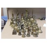 Large lot of Vintage Brass Bells