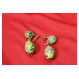 A Pair Of Cloisonne Earrings