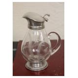 Etched Glass Syrup Pourer