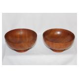 Lot of Two Exotic Wooden Bowls