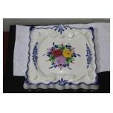 A Portugese Alcobach Ceramic Hanging Plaque