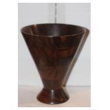 Signed Romeo Corriveau Wooden Vase