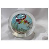 A Reverse Painting on Glass Paperweight