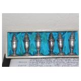 Set of 6 Sterling Salt and Pepper Shakers