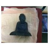A Vintage Blue Lucite Buddha