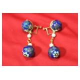 A Pair Of Cloisonne Earrings