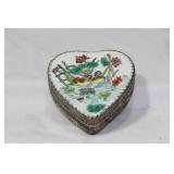 Porcelain on Metal Trinket Box