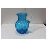 A Teal Glass Small Pitcher