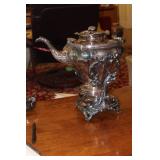 Victorian Silverplate Kettle Warmer
