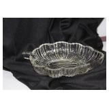 A Clear Leaf Glass Dish