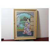 A Vintage Signed Japanese Pastel or Watercolor