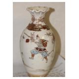 Antique Japanese Satsuma Warrior Vase