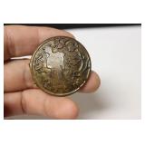 A Very Well Carved Japanese Bronze Button