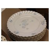 Set of 7 Limoges Bergere Dinner Plates