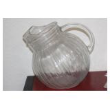 Antique Clear Glass Pitcher