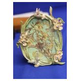An EnamelMetal Victorian Flowers Frame