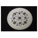 Vintage Mother Of Pearl Inlaid on Marble Tray