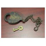 A Rare Antique Pacific Lock with Key