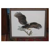 Signed Lithograph of Bald Eagle
