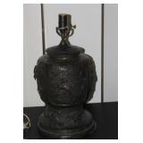 An Antique Japanese Bronze Lamp Base