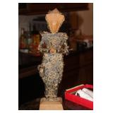 Chinese /Asian Coin Wooden Statue