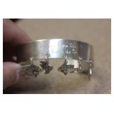Sterling Fish Charms Bangle Bracelet