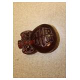 Chinese Amber Carved Bat Snuff Bottle