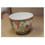 Antique Chinese Rose Medallion Cup