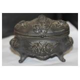 Art Nouveau Metal Trinket Box