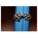 Elephant Motief Sterling Ring