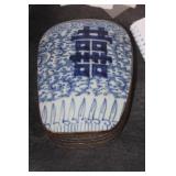 Chinese Porcelain Top and Metal Trinket Box
