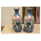 Pair of Japanese Cloisonne Vases
