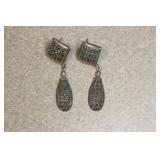 Sterling Marcasite Pair of Earrings
