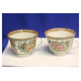 Lot of 2 Chinese Rose Medallion Cups