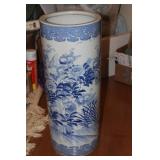 Blue and White Umbrella Stand