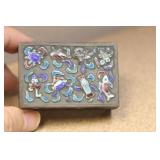 Antique Chinese Enamel Match Holder
