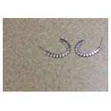 Pair of Sterling Gemstone Earrings